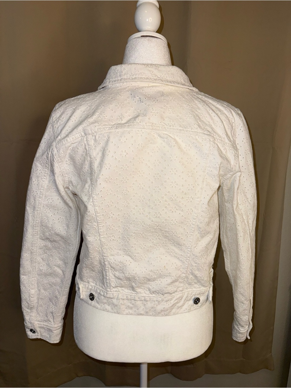 Ralph Lauren White Eyelet‎ Denim Jacket - Picture 4 of 5